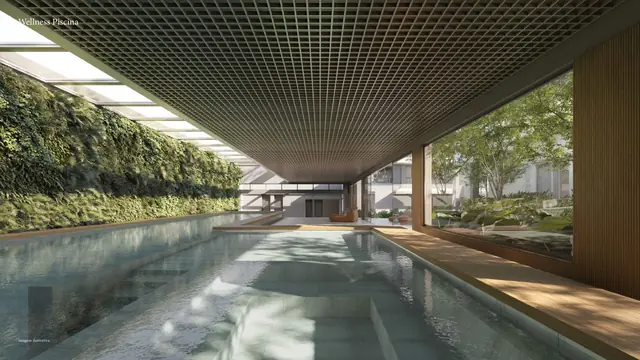 Piscina aquecida coberta